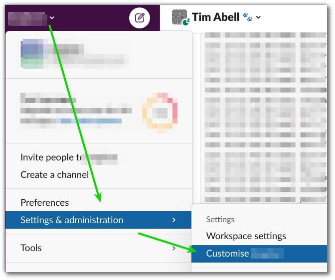 customize slack